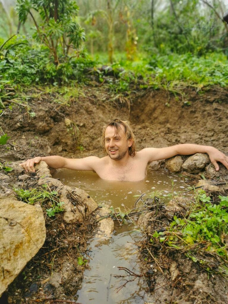 Thomas enjoying the well