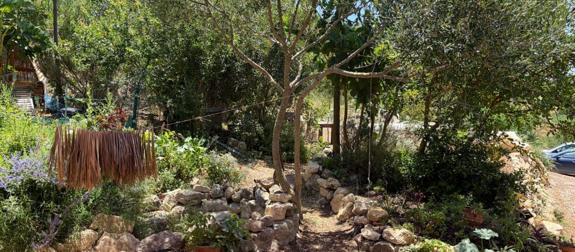 Catalina kitchen - stone work around well